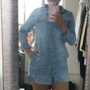 Denim Dress with Pockets